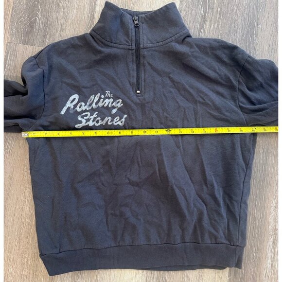 Rolling Stones Half Zip Sweatshirt XS – Checkered Tongue Graphic Pullover - Picture 3 of 5